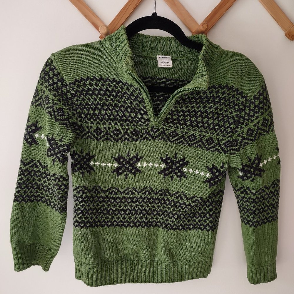 Gymboree Green Snowflake Sweater
